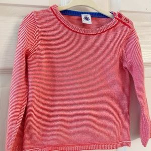 ❌Sold❌Petit Bateau / 24m Red Summer sweater